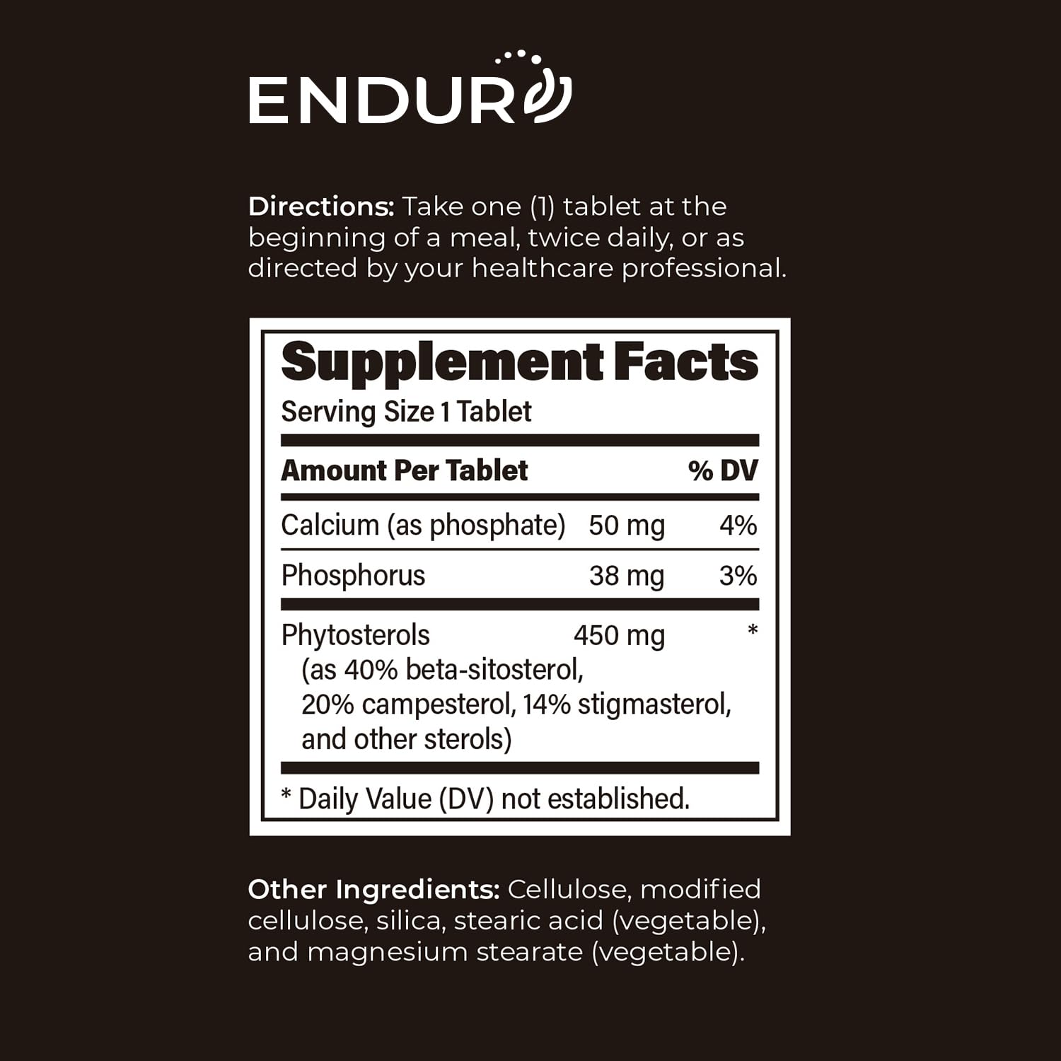 Endurance Products etiqueta con ingredientes y sin aditivos para transparencia