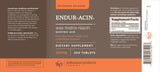 Endurance ENDUR-ACIN tableta detalle de textura para fácil deglución y liberación prolongada