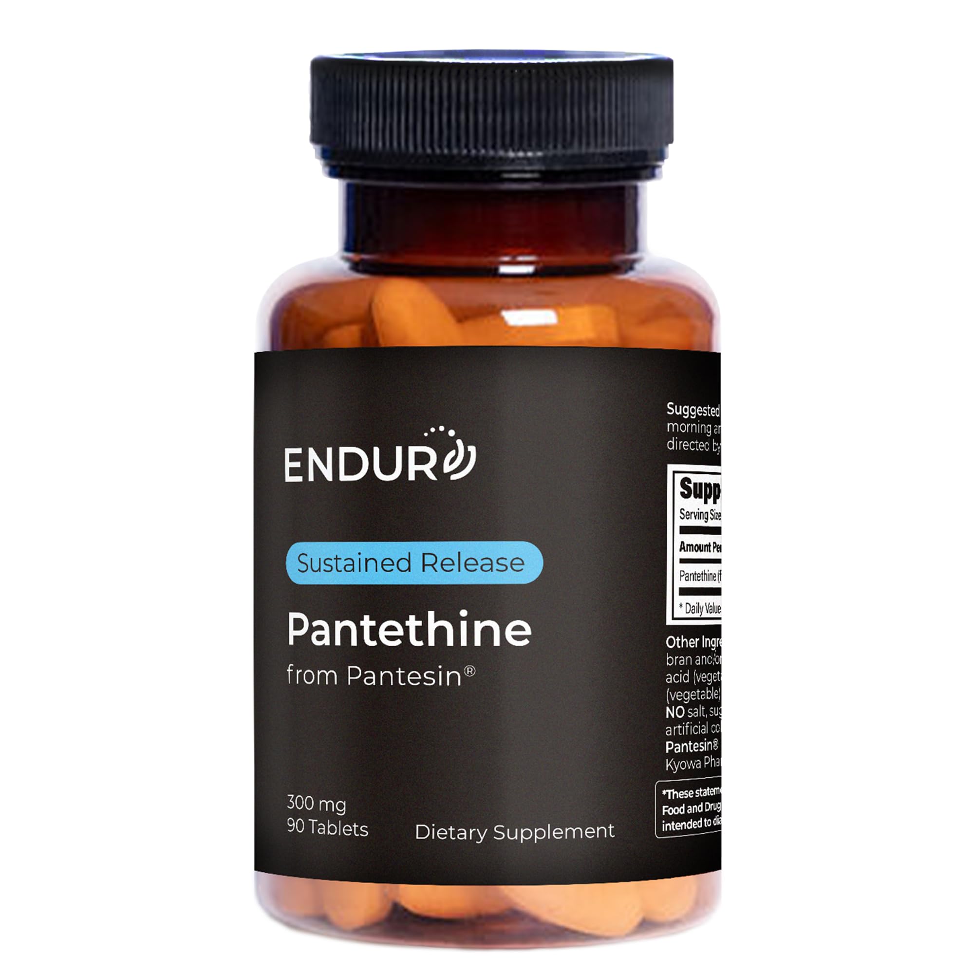 Endurance Products empaque frontal Endur Pantethine mostrando presentación clara y beneficios