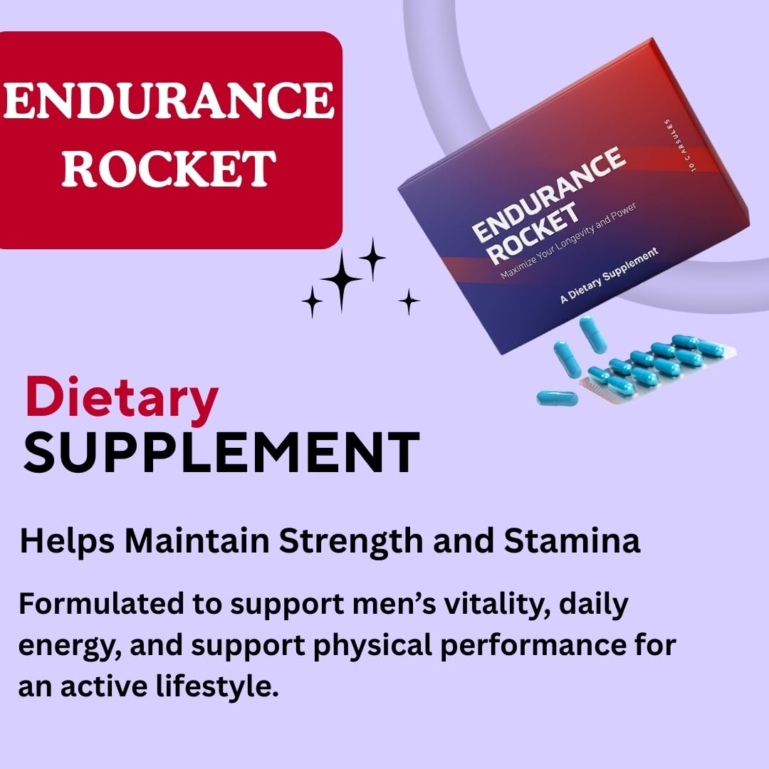 Endurance Rocket cápsulas en la mano para comparar tamaño y facilitar la dosificación