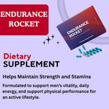 Endurance Rocket cápsulas en la mano para comparar tamaño y facilitar la dosificación