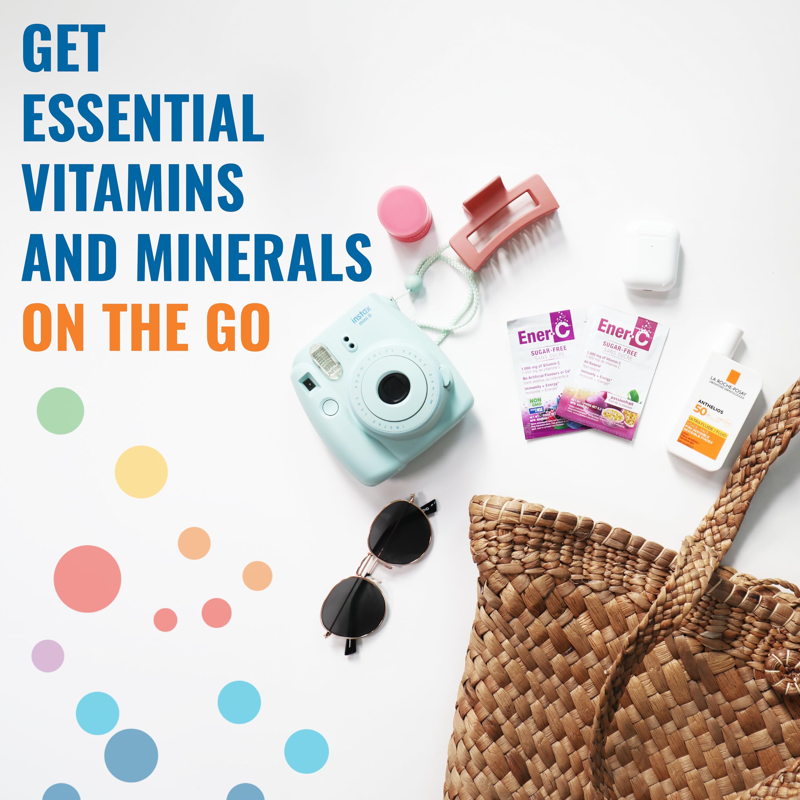 Ener-C etiqueta de ingredientes destacando vitaminas y electrolitos