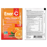Ener-C etiqueta nutricional cercana mostrando vitaminas y minerales.
