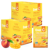 Ener-C frente del sobre durazno mango mostrando envase y sabor refrescante