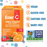 Ener-C sobre individual naranja listo para disolver y llevar al trabajo.