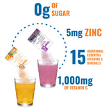 Ener-C bebida naranja preparada en vaso, hidratación y sabor real