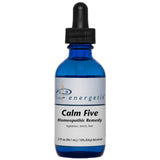 Energetix Calm Five frasco frontal mostrando etiqueta y tamaño portátil para alivio emocional