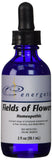 Energetix Fields of Flowers botella frontal con etiqueta clara y beneficio de apoyo emocional