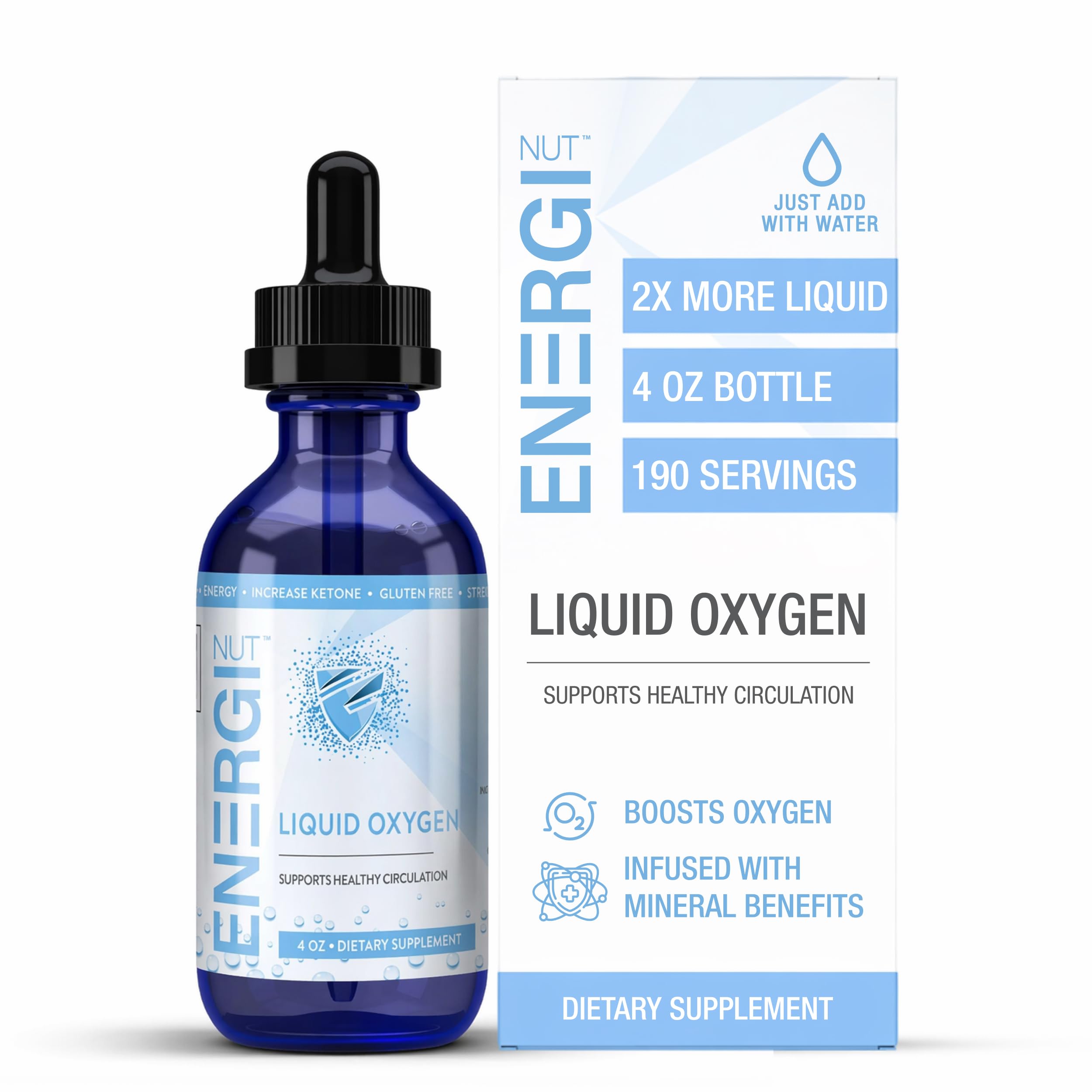 ENERGI NUT frasco de 4oz frontal mostrando presentación y beneficios