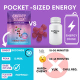 Energy Rocks cristales en boca con sensación popping que activa sin bebidas