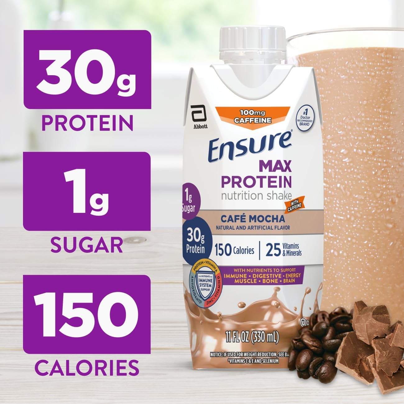 Ensure detalle de textura cremosa que sugiere sabor y calidad