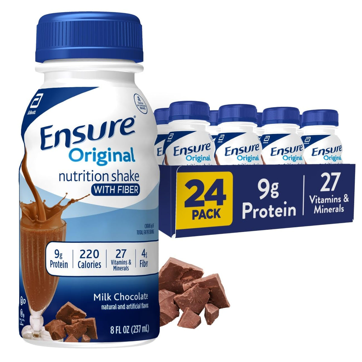 Ensure frasco frontal mostrando el diseño y facilidad de consumo