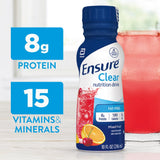 Ensure Clear vertido en vaso mostrando aspecto claro y refrescante