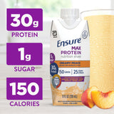 Ensure Max Protein lata abierta preparada para beber, demuestra conveniencia inmediata