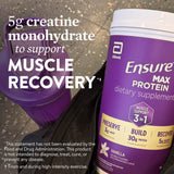 Ensure etiqueta con información nutricional y contenido de creatina