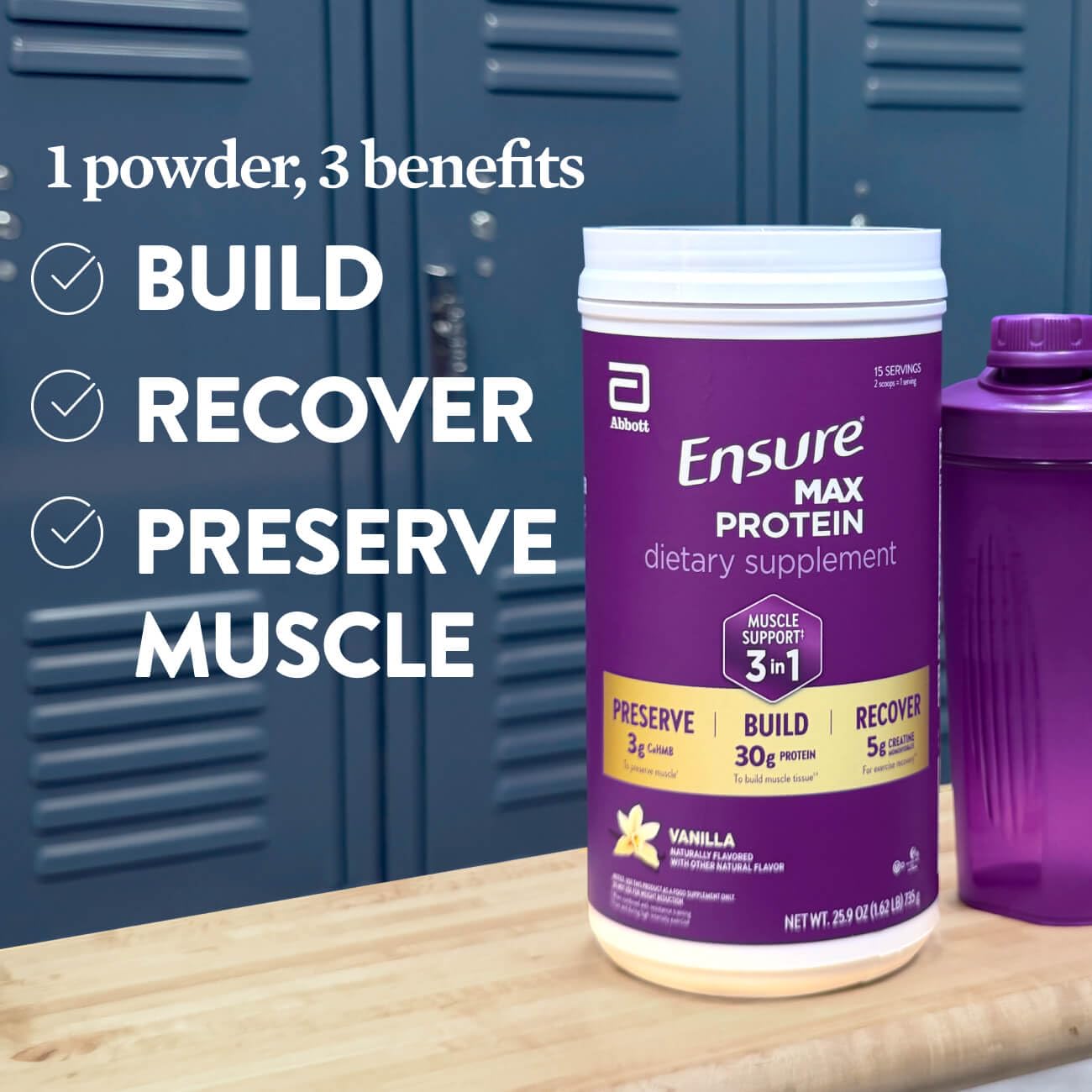 Ensure vaso preparado sabor vainilla listo para consumir tras entrenamiento