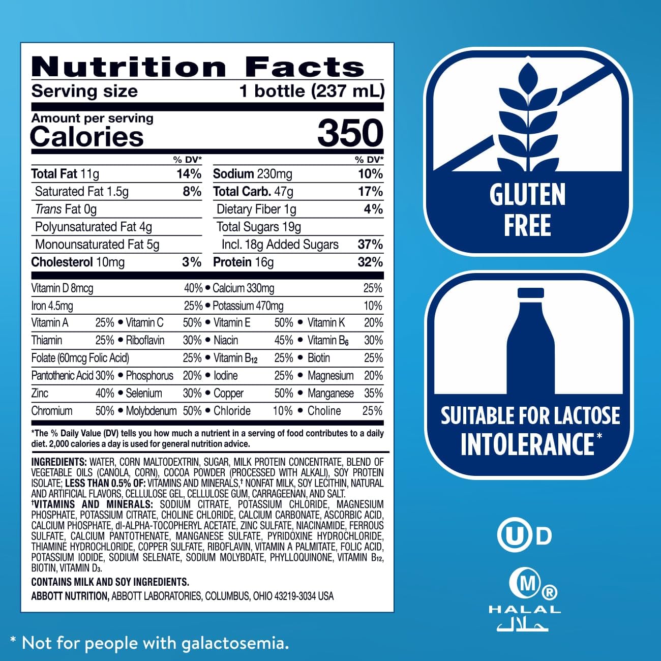 Ensure Plus junto a fruta para comparar tamaño y porción práctica