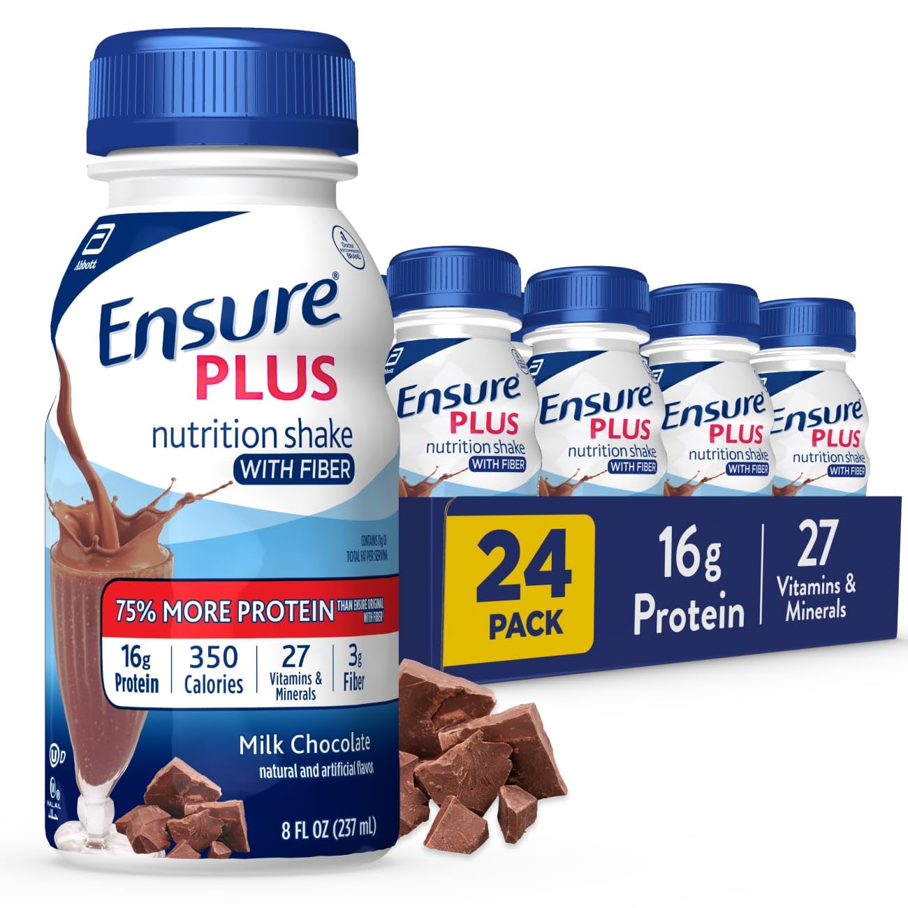 Ensure Plus frente del envase mostrando diseño y sabor chocolate