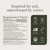 Enviromedica Terraflora polvo y partículas mostrando ingredientes prebióticos