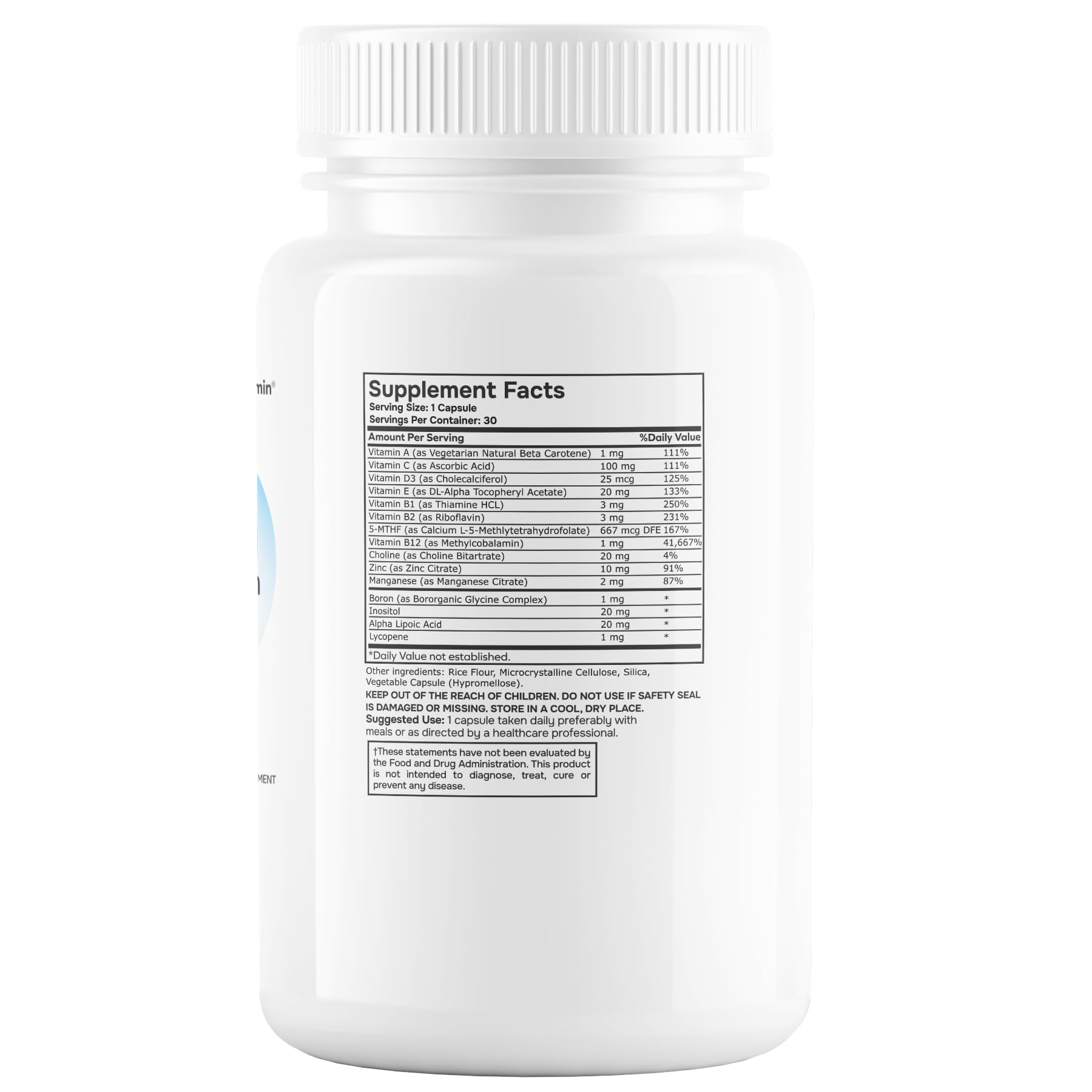 envitamin closeup de licopeno e inositol señalando ingredientes activos
