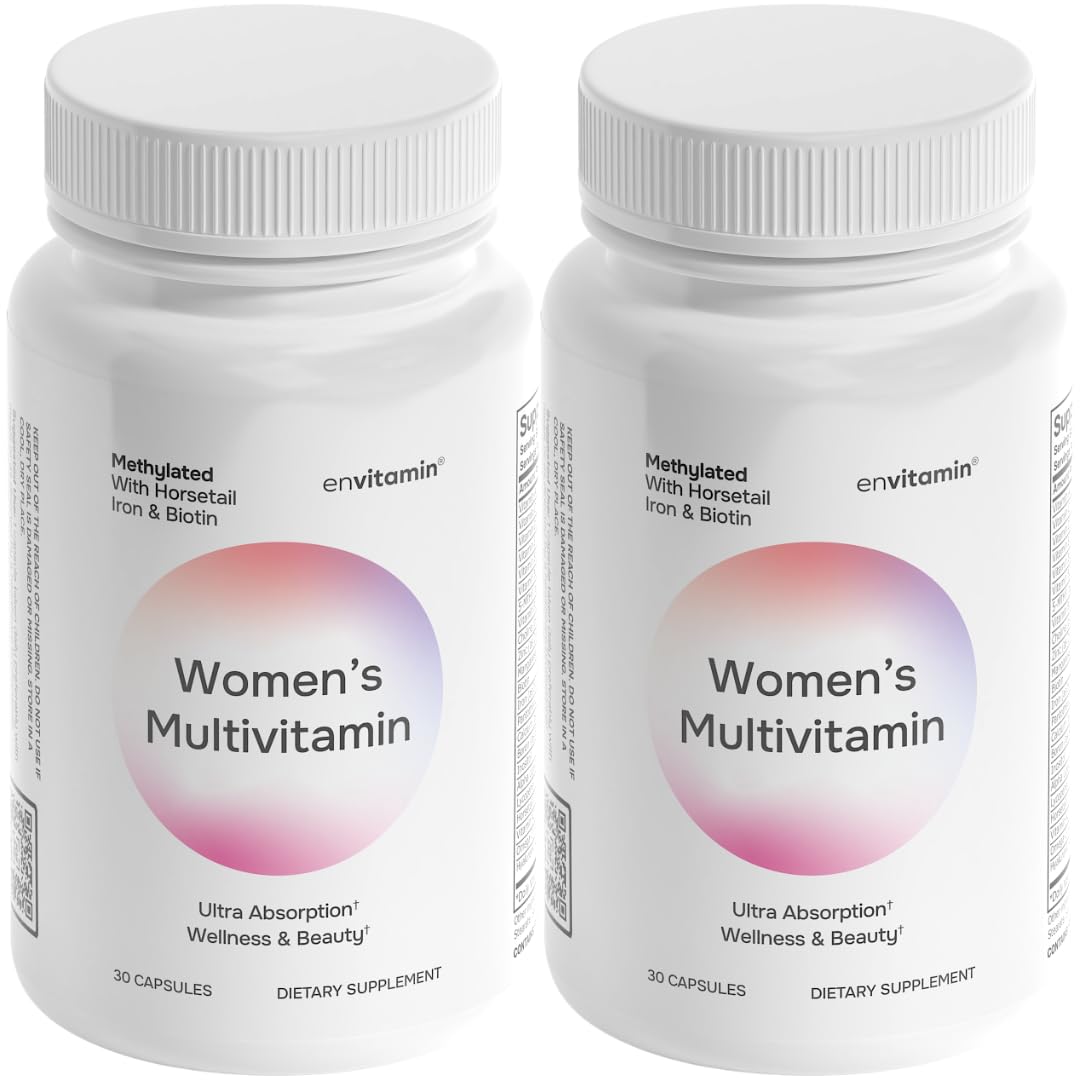 envitamin frontal del pack de dos frascos mostrando etiqueta y beneficios visibles