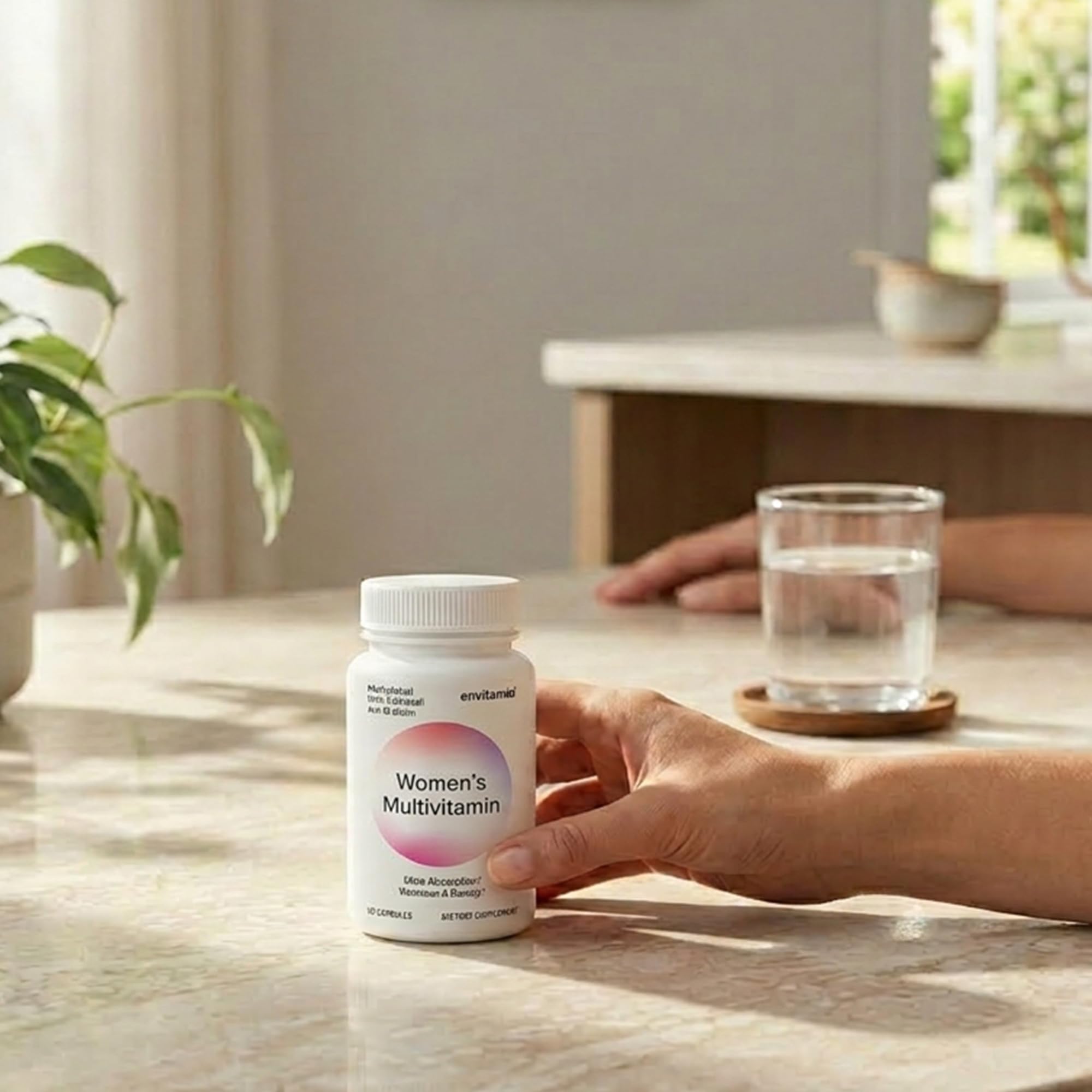 envitamin tabletas en primer plano que indican fácil ingestión y calidad