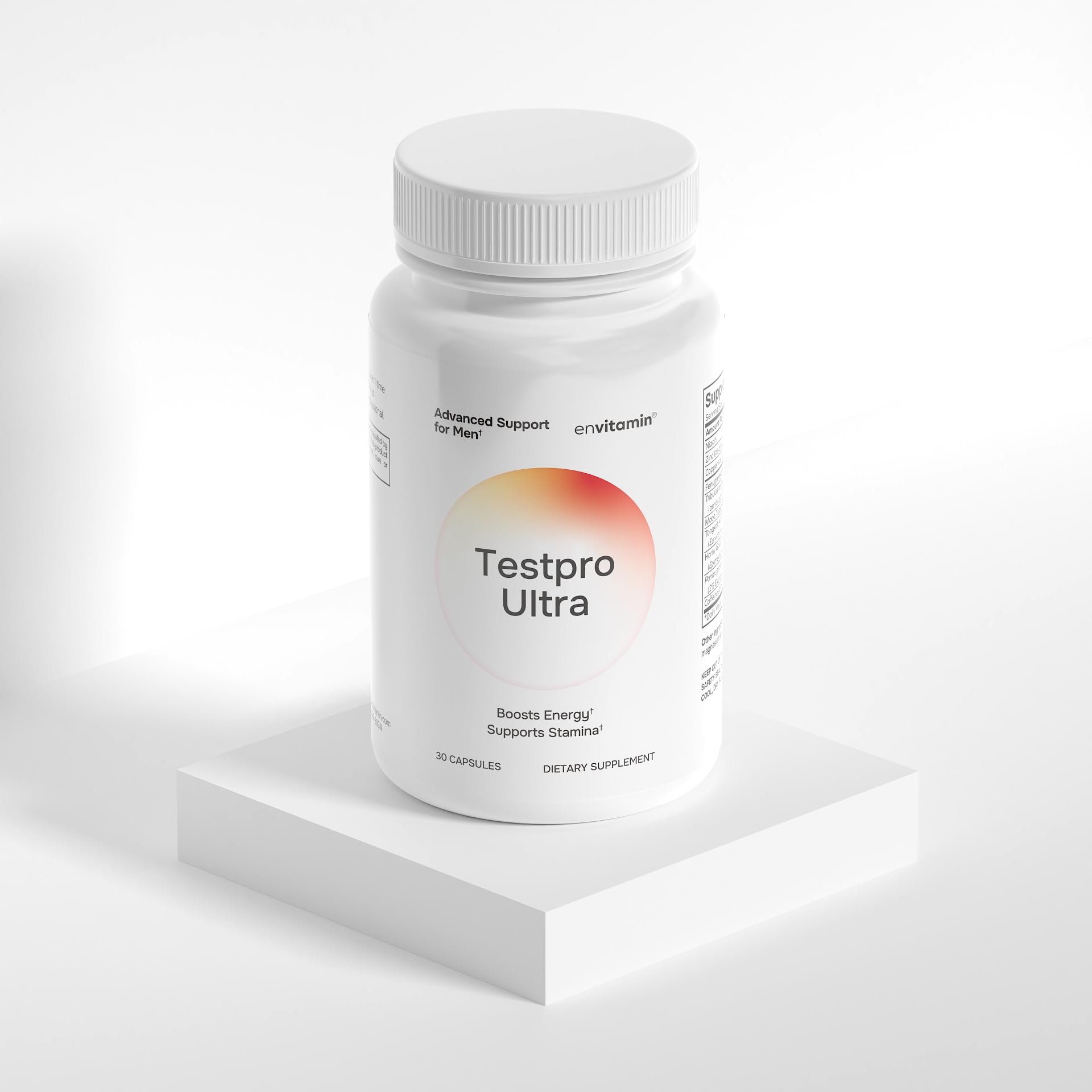 envitamin cercanía de ingredientes fenogreco tribulus maca en etiqueta