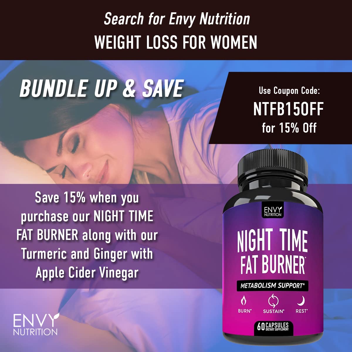 Envy Nutrition enfoque en la etiqueta nutricional mostrando ingredientes clave y certificación GMP