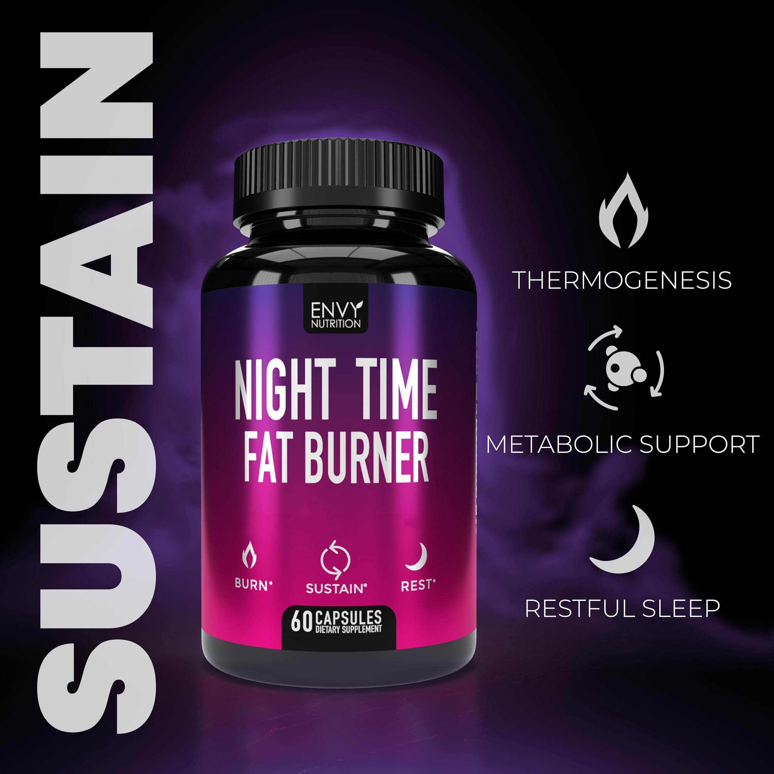 Envy Nutrition persona tomando la cápsula por la noche como rutina