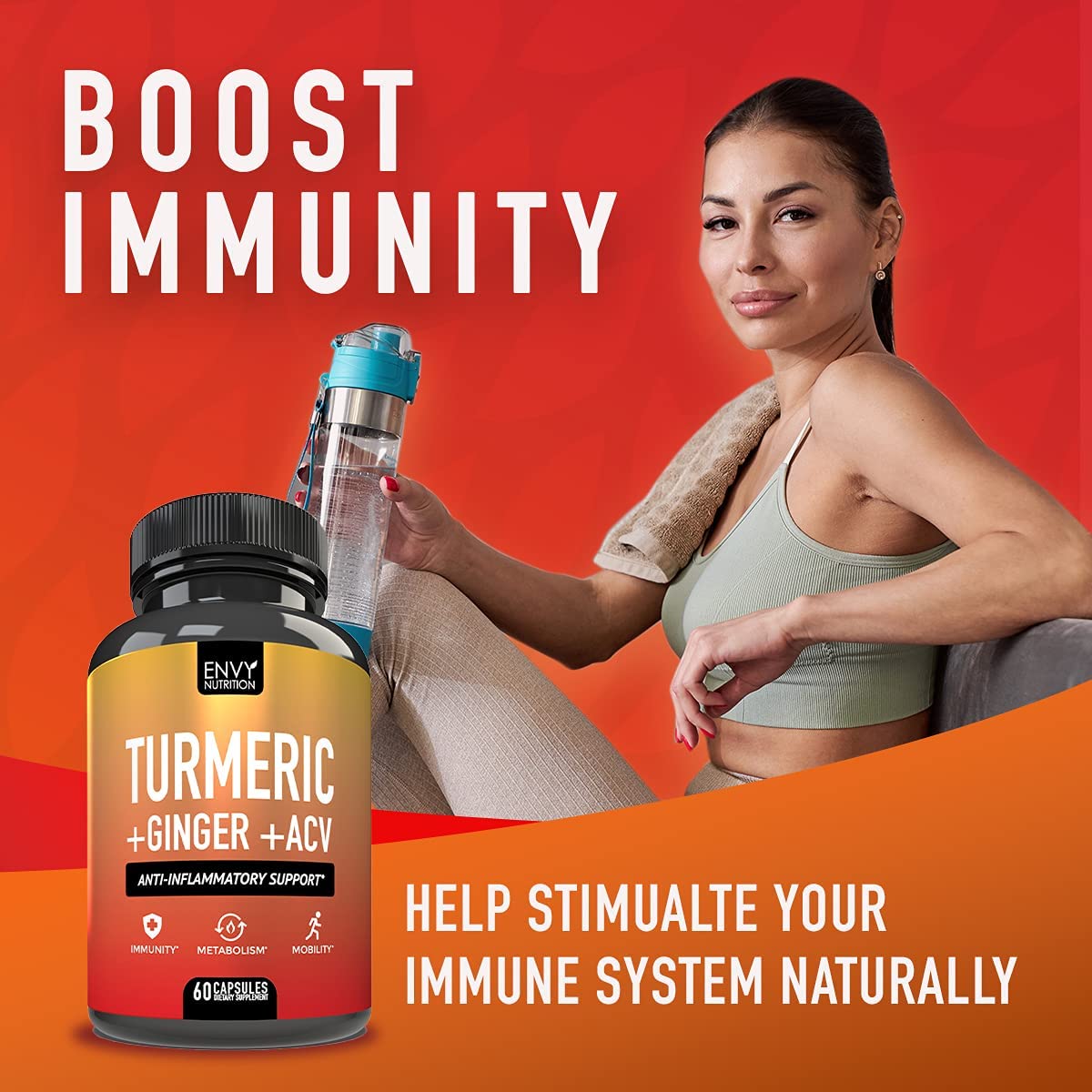 Envy Nutrition mano sosteniendo una cápsula para comparar tamaño y comodidad de uso
