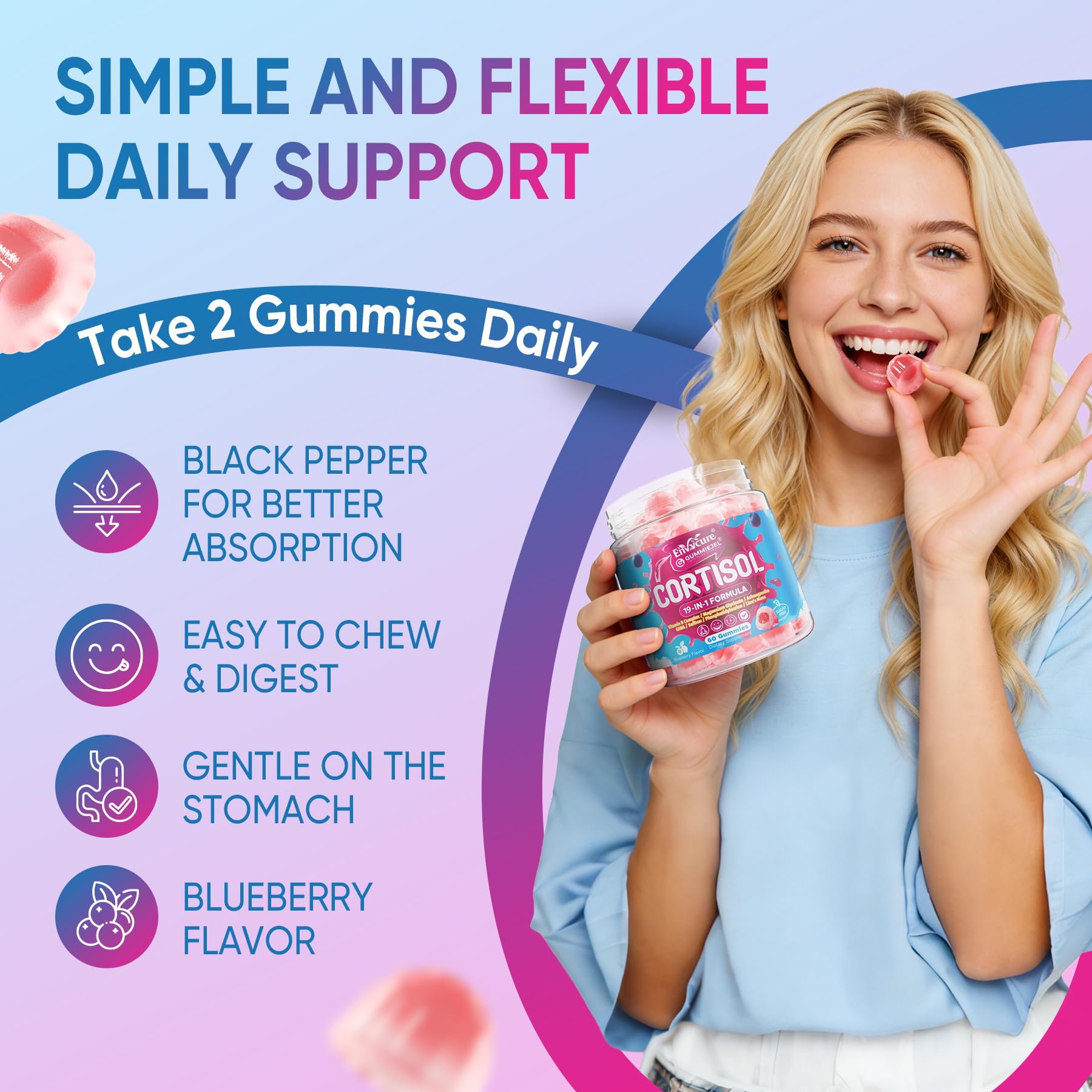 EnvyCure etiqueta nutricional clara mostrando vitaminas B y magnesio