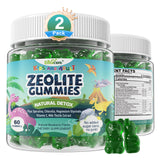 EnvyCure frasco frontal de gomitas zeolite mostrando etiqueta clara y beneficio sin azúcar