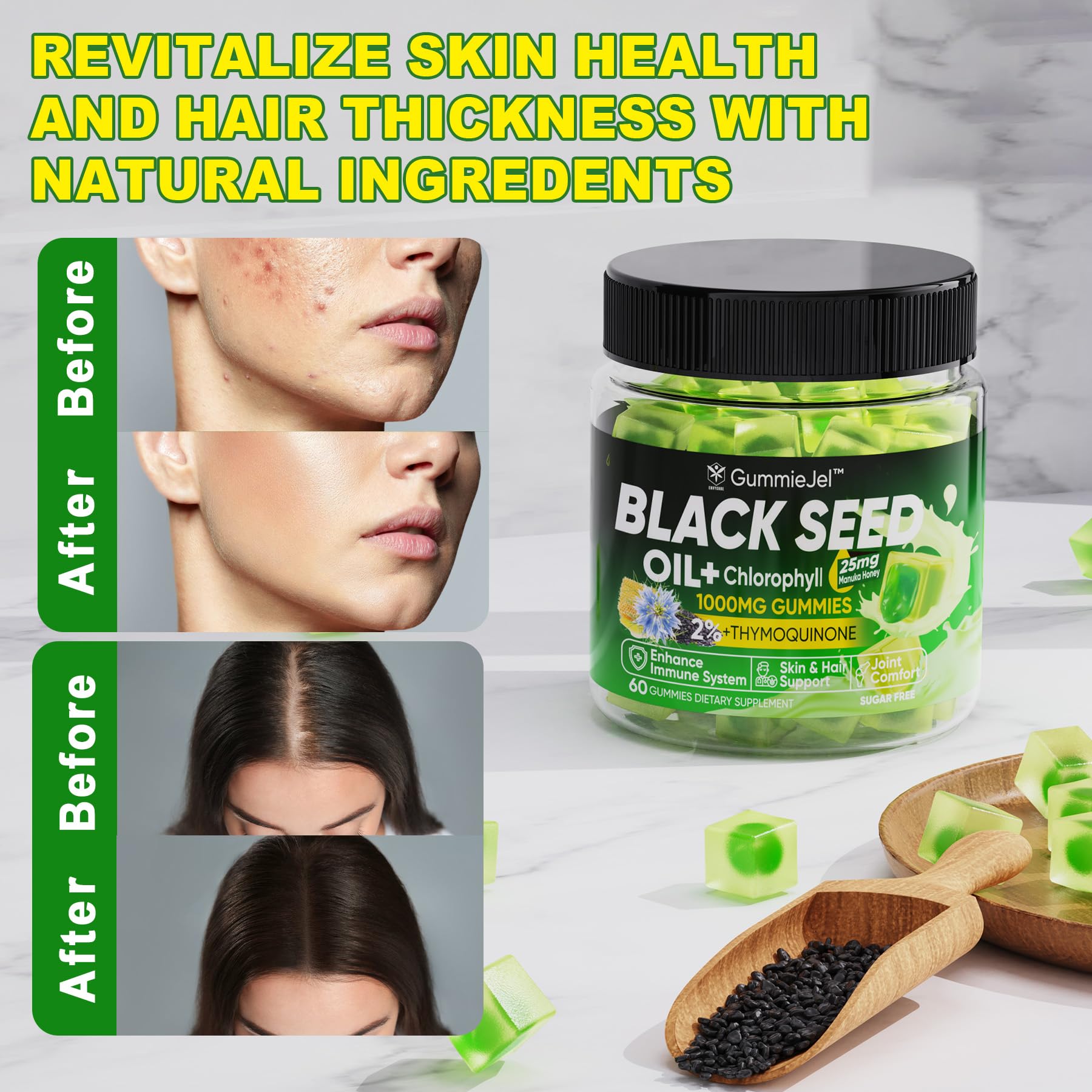 EnvyCure corte de gomita que muestra relleno encapsulado y estabilidad