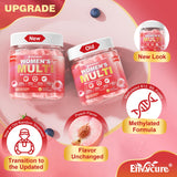 EnvyCure primer plano de textura de gomita, detalle masticable y agradable sabor durazno