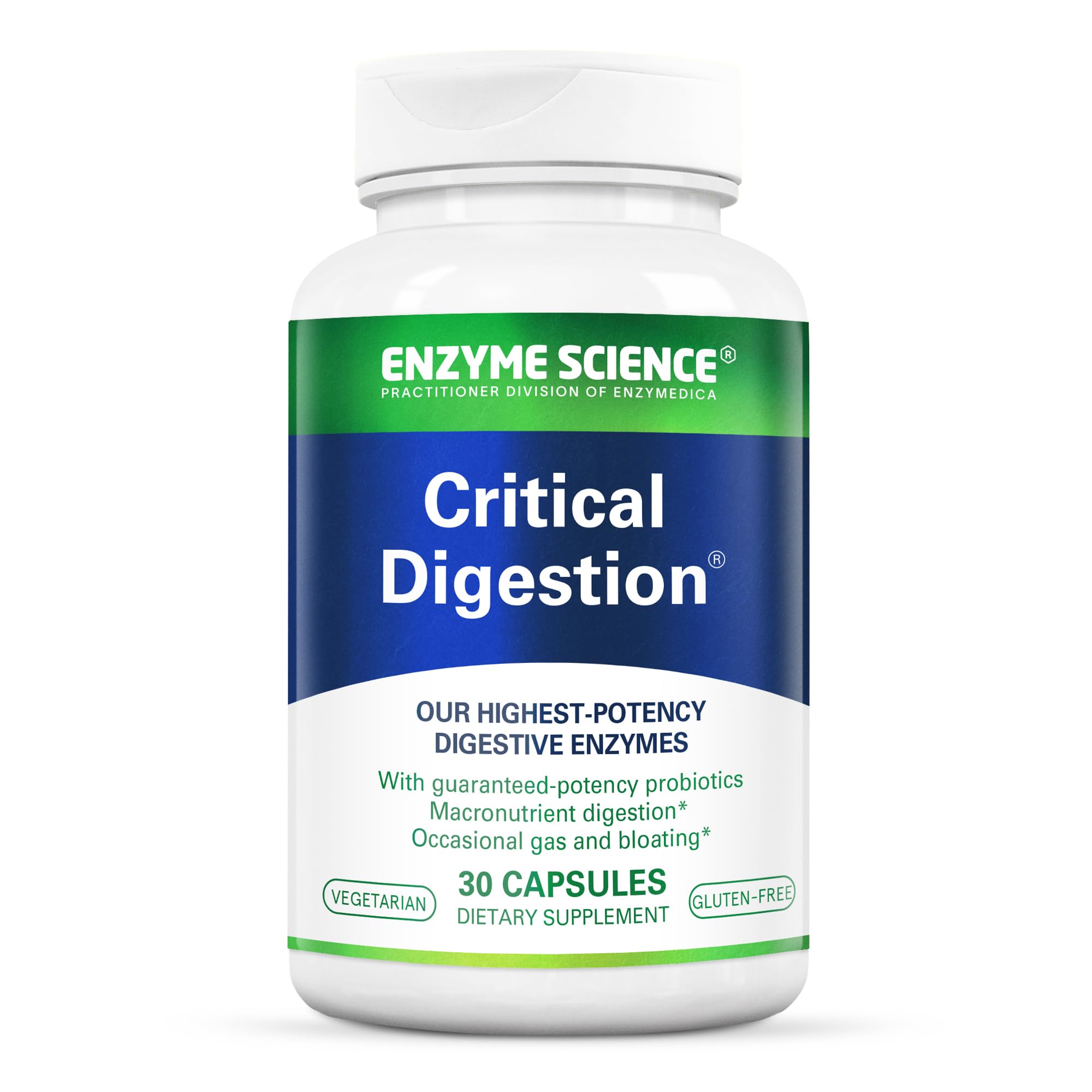 Enzyme Science frontal del envase mostrando la marca y beneficio digestivo