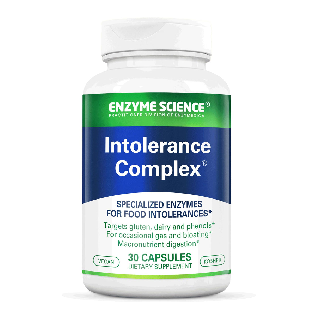 Enzyme Science botella frontal con etiquetas claras y beneficio digestivo