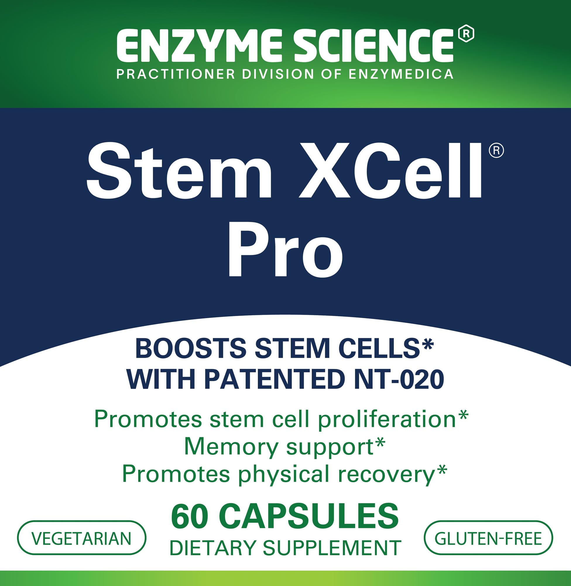 Enzyme Science Stem XCell Pro cápsulas abiertas mostrando textura y fácil ingestión