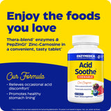 Envase abierto de Enzymedica Acid Soothe con tabletas listas para uso práctico