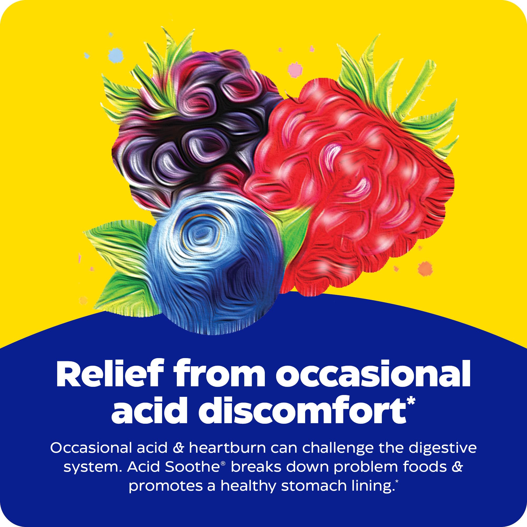 Comparación de tamaño de la tableta Enzymedica Acid Soothe junto a moneda para escala