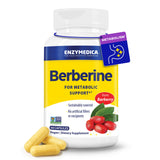 Enzymedica frasco delantero de Berberine HCl 510 mg mostrando diseño y cantidad