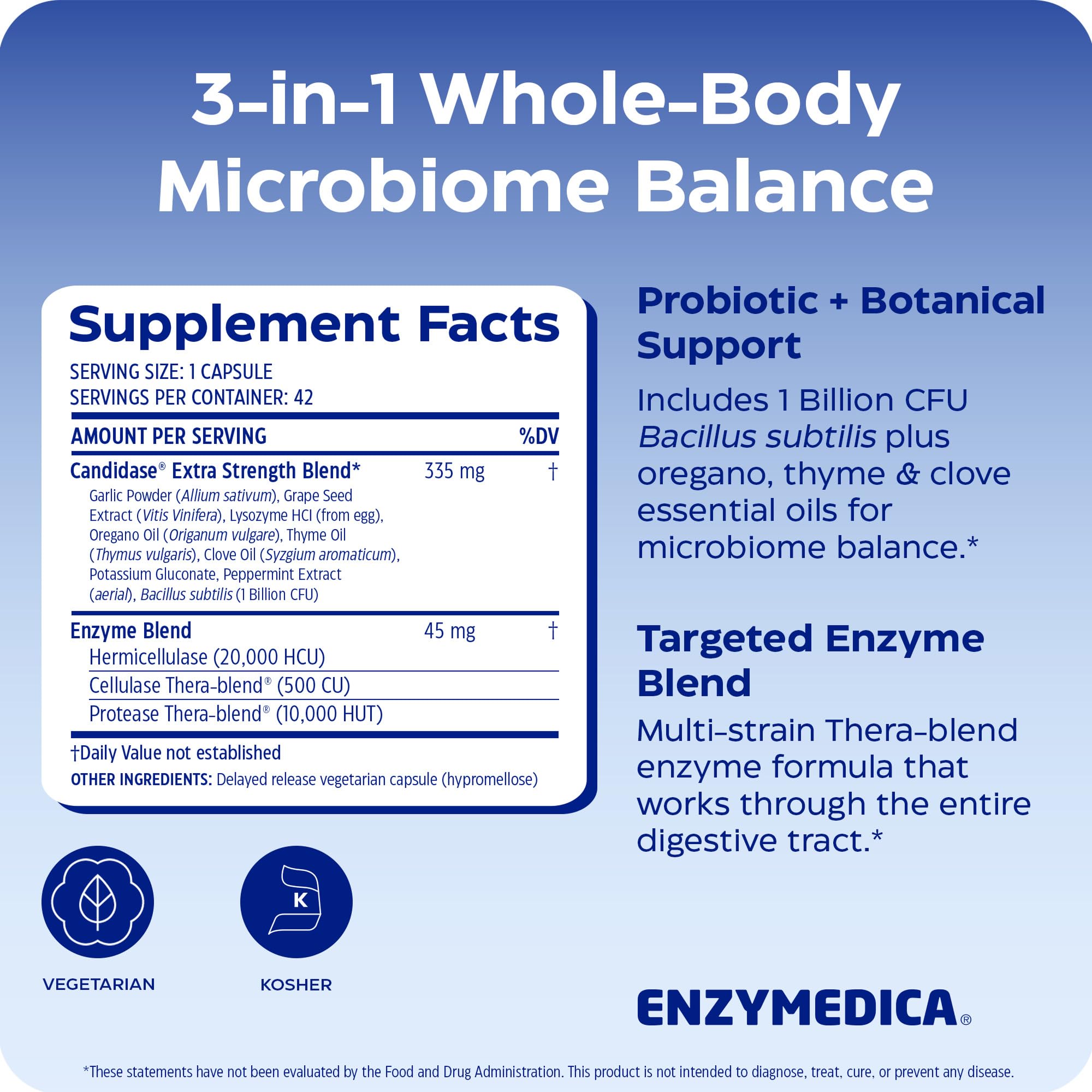 Enzymedica cápsula detalle textura que demuestra calidad y pureza