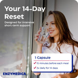 Enzymedica cápsula tomada antes de comida facilita la rutina