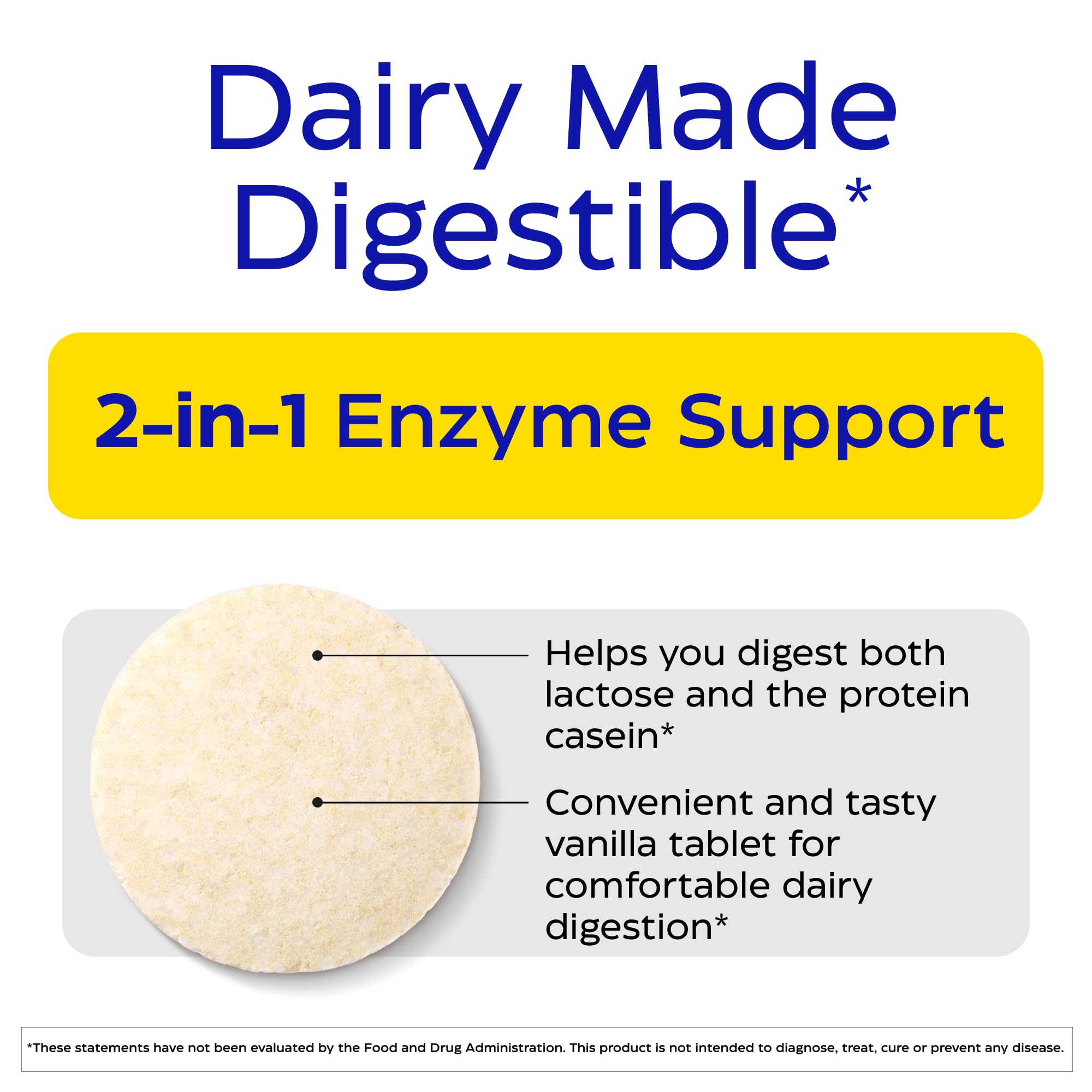 Enzymedica tabletas masticables en mano, comodidad y dosificación clara