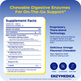 Enzymedica tabletas masticables en mano para fácil dosificación