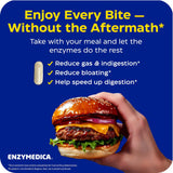 Enzymedica Digest Gold etiqueta con listado de enzimas y niveles por porción