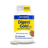 Enzymedica Digest Gold frente del envase mostrando marca y beneficio digestivo