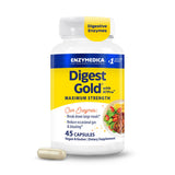 Enzymedica Digest Gold frente del empaque mostrando la marca y beneficio digestivo