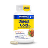 Enzymedica Digest Gold frente del envase mostrando formato y beneficio digestivo