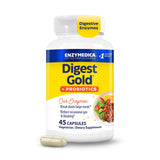 Enzymedica frasco Digest Gold + Probiotics frente, apoyo digestivo inmediato
