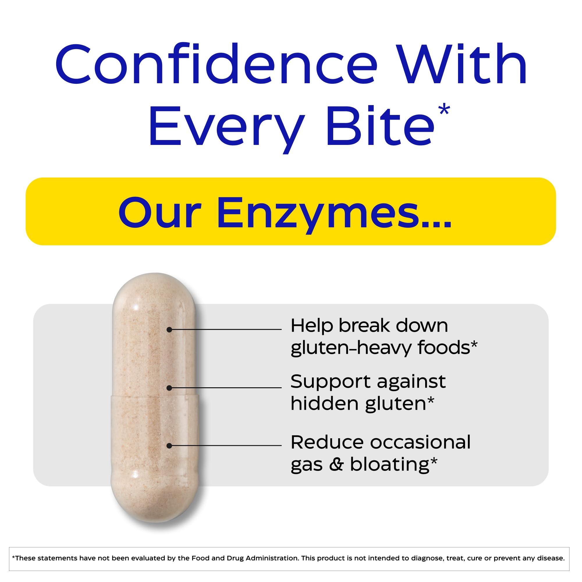 Enzymedica imagen de ingredientes mostrando enzimas clave y transparencia